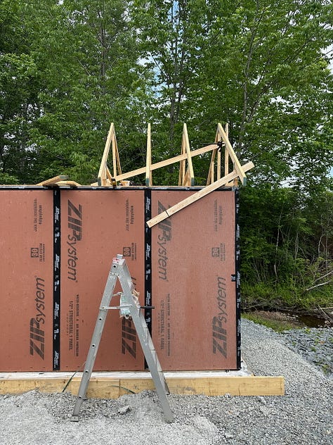 Progression of adding trusses one by one